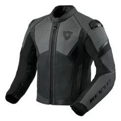 Giacca Moto Pelle Rev'it Matador Nero Antracite