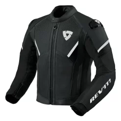 Giacca Moto Pelle Rev'it Matador Nero Bianco