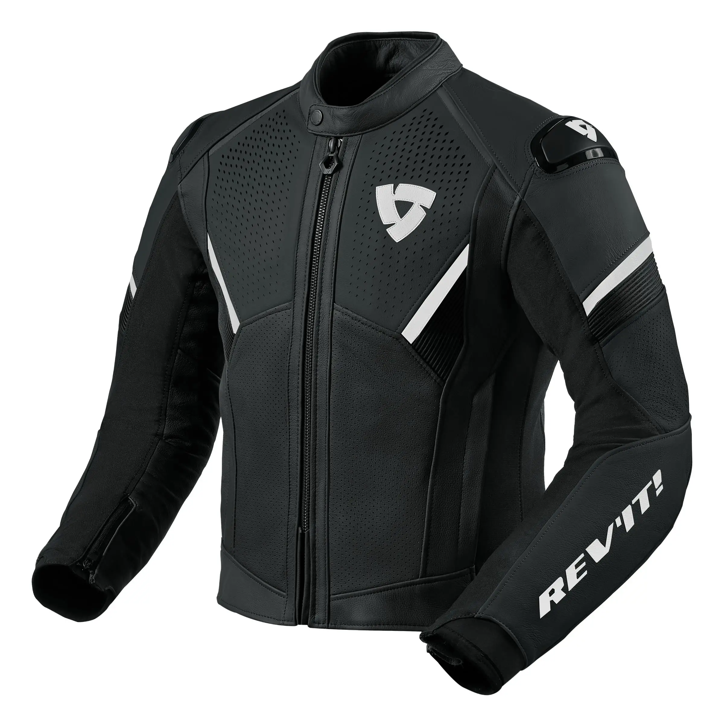 Giacca Moto Pelle Rev'it Matador Nero Bianco 1 Giacca Moto Pelle Rev'it Matador Nero Bianco