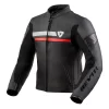 Giacca Moto Pelle Rev'it Mile Nero Rosso