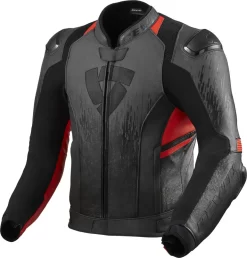 Giacca Moto Pelle Rev'it Quantum 2 Antracite Neon Rosso