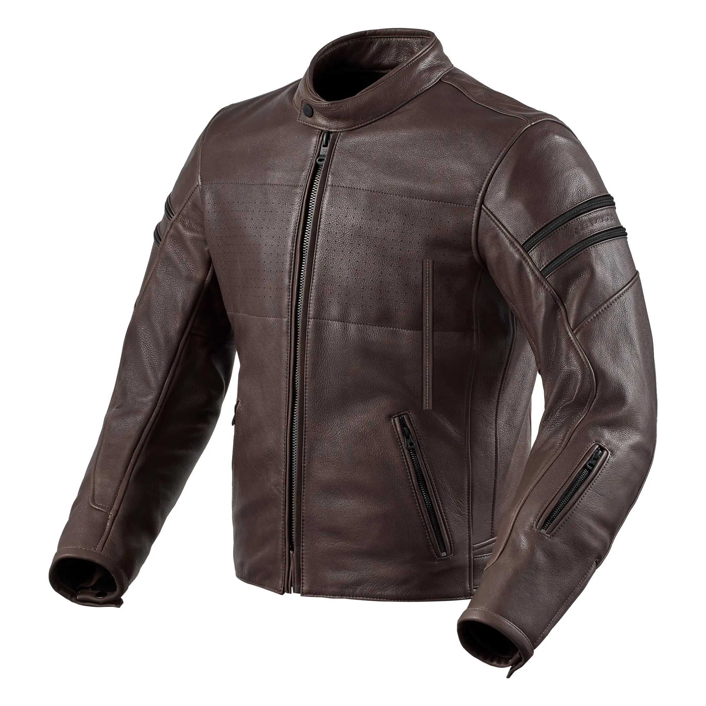 Giacca Moto Pelle Rev'it Stride Marrone 1 Giacca Moto Pelle Rev'it Stride Marrone