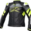 Giacca Moto Pelle Spyke ESTORIL EVO Nero Giallo Fluo