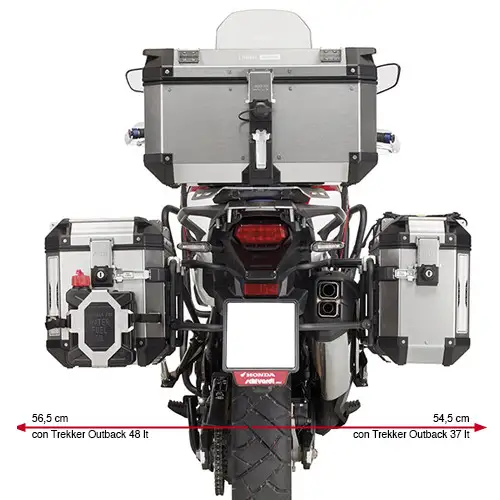 Givi PL1144CAM Portavaligie Laterale Per Monokey E Camside Per Trekker Outback Per Honda - immagine 2