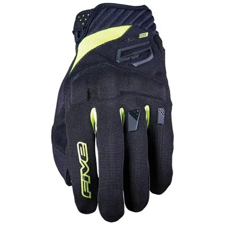 Guanti Moto Five Rs3 Evo Airflow Nero Giallo Fluo 1 Guanti Moto Five Rs3 Evo Airflow Nero Giallo Fluo