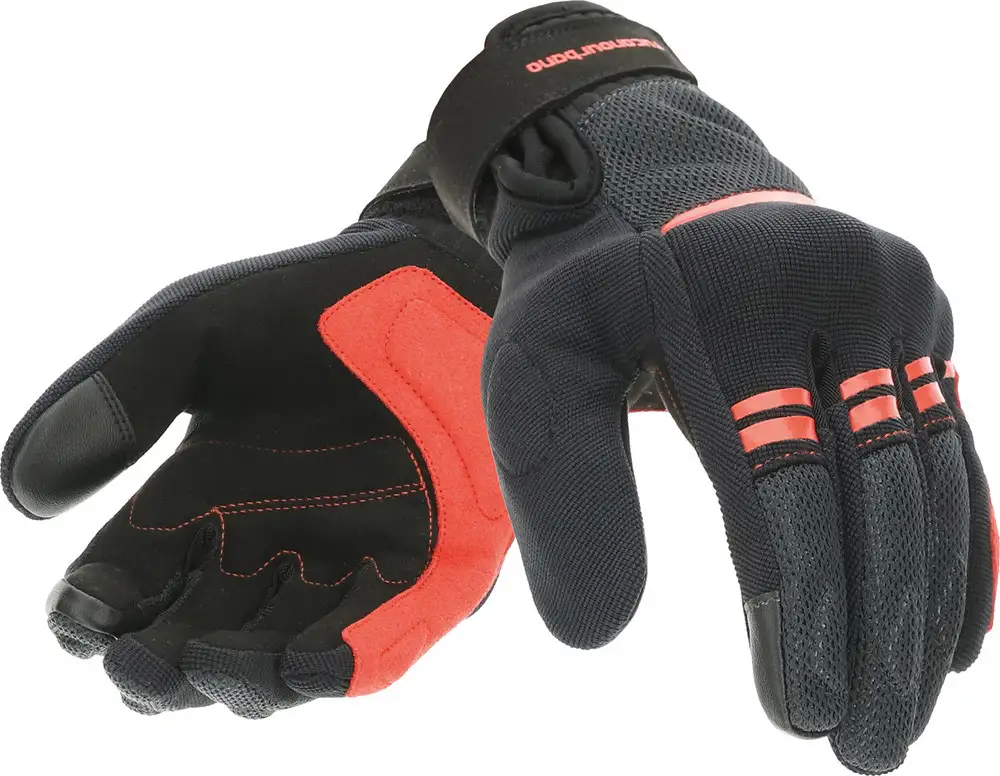 Guanti Moto Donna Estivi Tucano Urbano LADY PENNA Nero Rosso 1 Guanti Moto Donna Estivi Tucano Urbano LADY PENNA Nero Rosso