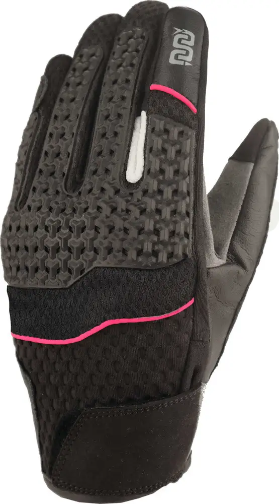 Guanti Moto Donna Pelle E Tessuto Estivi OJ MAD Nero Grigio Fucsia 1 Guanti Moto Donna Pelle E Tessuto Estivi OJ MAD Nero Grigio Fucsia
