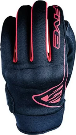 Guanti Moto Estivi Five GLOBE Nero Rosso