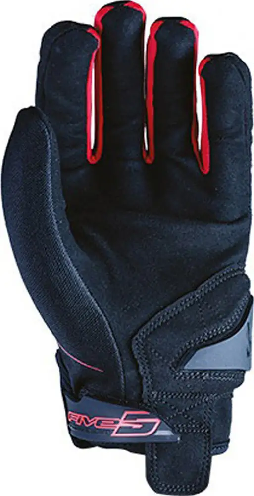 Guanti Moto Estivi Five GLOBE Nero Rosso 2 Guanti Moto Estivi Five GLOBE Nero Rosso - immagine 2