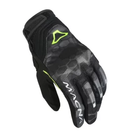 Guanti Moto Estivi Macna Recon Camo Grigio Giallo Fluo