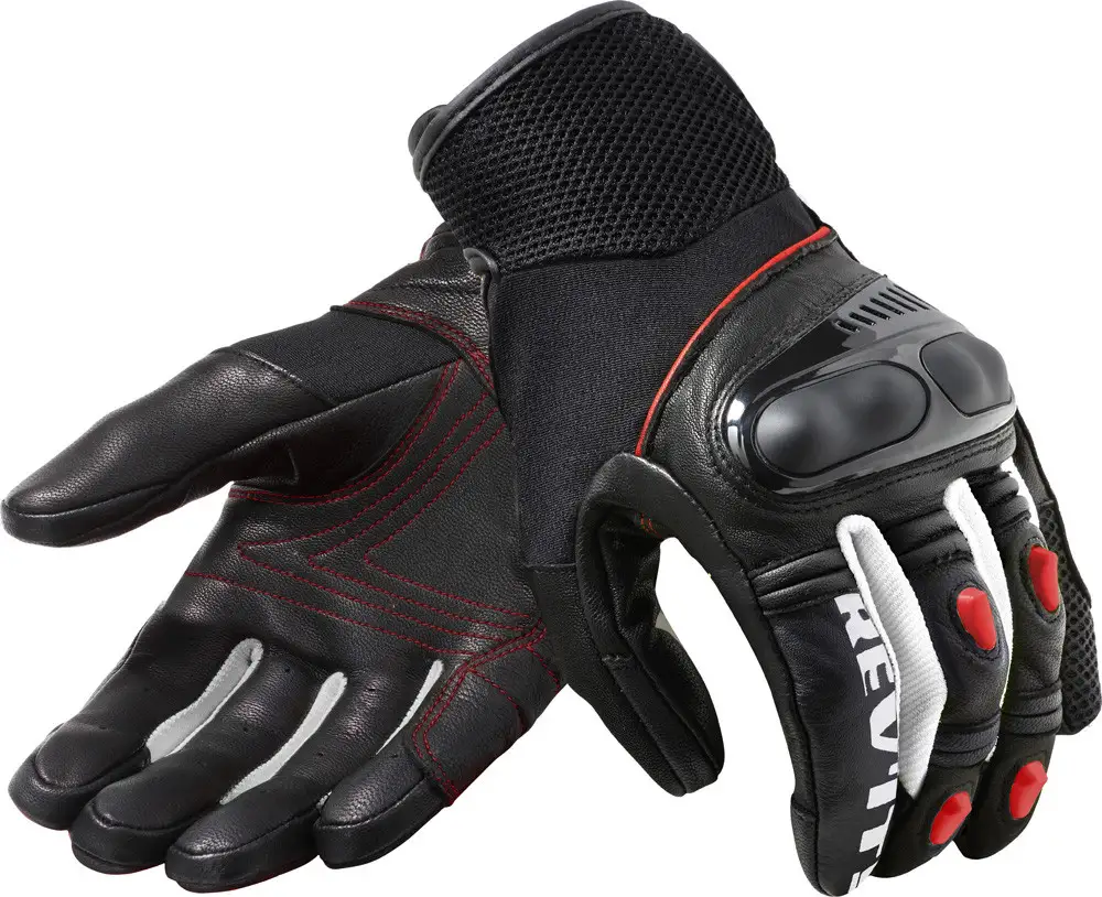 Guanti Moto Estivi Rev'it Metric Nero Neon Rosso 1 Guanti Moto Estivi Rev'it Metric Nero Neon Rosso