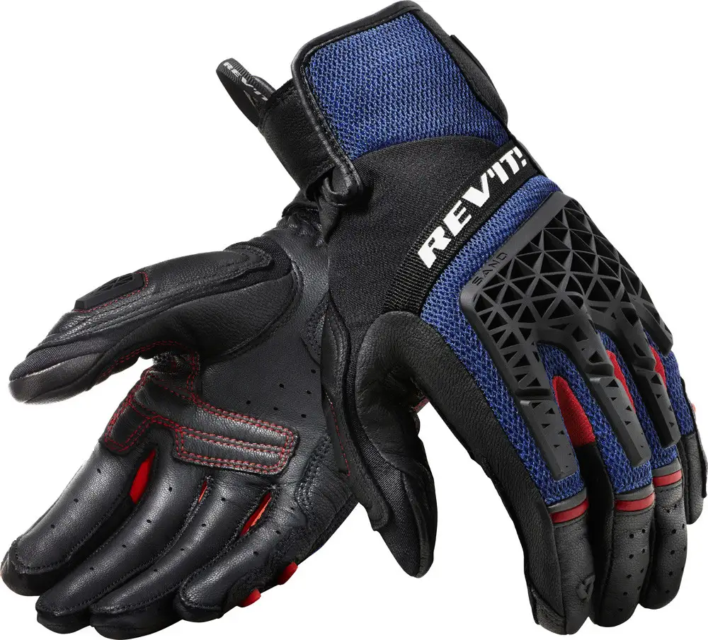 Guanti Moto Estivi Rev'it Sand 4 Nero Blue 1 Guanti Moto Estivi Rev'it Sand 4 Nero Blue