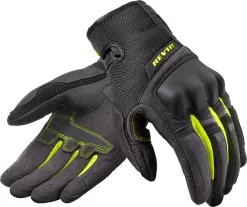 Guanti Moto Estivi Rev'it Volcano Nero Giallo Neon