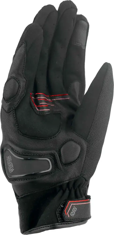 Guanti Moto Pelle E Tessuto Estivi OJ SENSE Nero Rosso 2 Guanti Moto Pelle E Tessuto Estivi OJ SENSE Nero Rosso - immagine 2