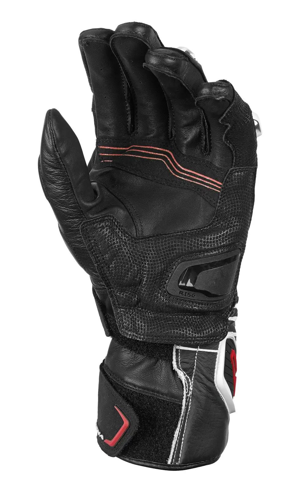 Guanti Moto Pelle Estivi Macna Street R Con Rinforzi In Fibra Aramidica Nero Bianco Rosso 2 Guanti Moto Pelle Estivi Macna Street R Con Rinforzi In Fibra Aramidica Nero Bianco Rosso - immagine 2