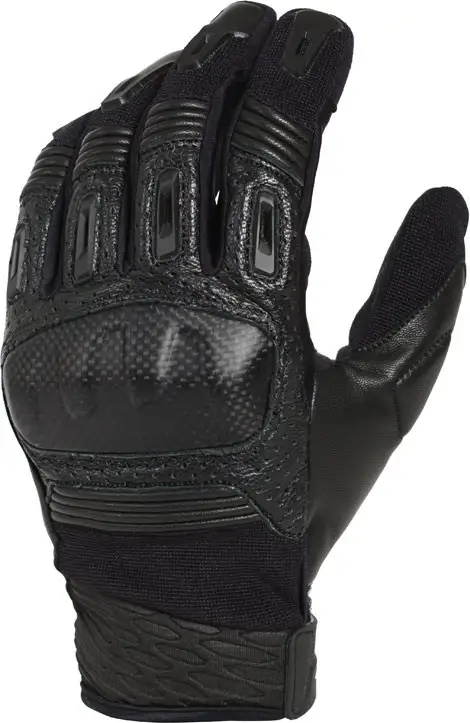 Guanti Moto Pelle Macna Rime Nero 1 Guanti Moto Pelle Macna Rime Nero