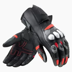 Guanti Moto Pelle Rev'it League 2 Nero Neon Rosso