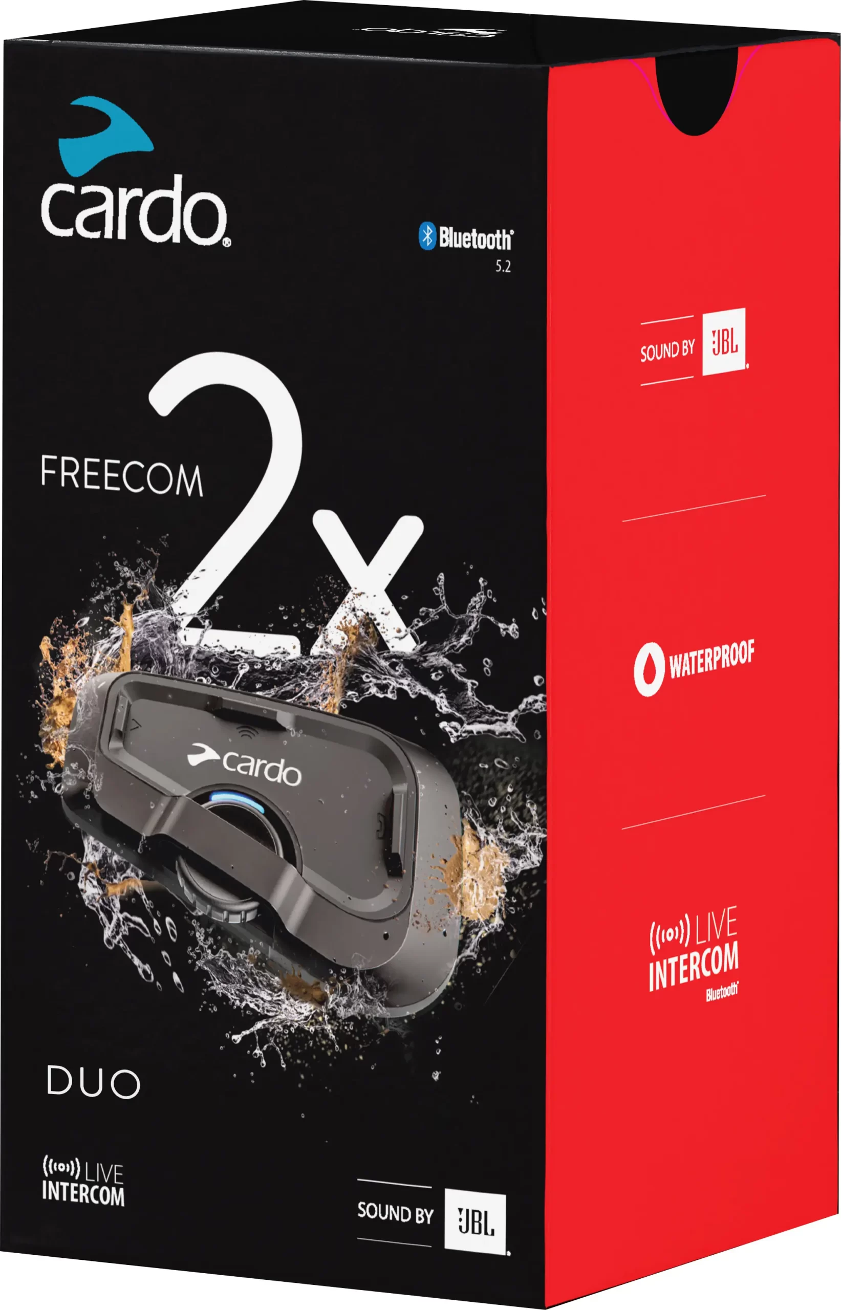 Interfono Bluetooth Cardo FREECOM 2X Doppio 2 Piloti Fino A 800 M