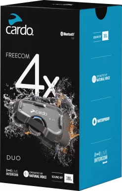 Interfono Bluetooth Cardo FREECOM 4X Doppio Conference 4 Piloti Fino A 1200 M
