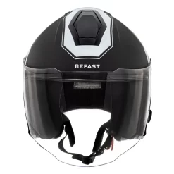 Kit Coppia JET Connect Bianco Nero - 2 Caschi Jet Befast JET Connect Con Interfono Integrato -Accessori Moto jet nero opaco bianco 005 1