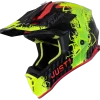 Casco Cross Just1 J38 Mask Giallo Fluo Rosso Nero
