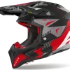 Casco Cross Airoh Aviator 3 Spin Rosso Opaco