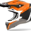Casco Cross Airoh Strycker Skin In Fibra Arancio Opaco