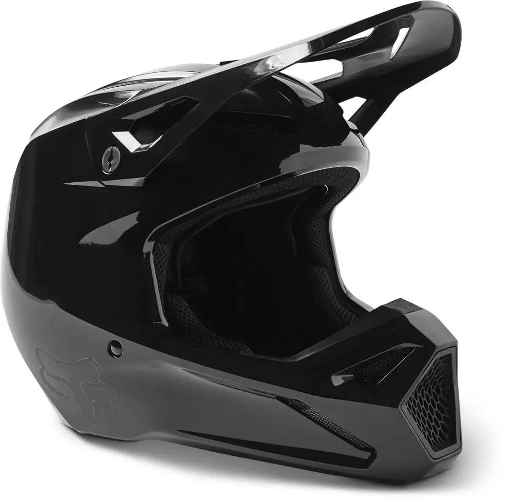 Casco Cross Fox Racing V1 SOLID Nero 1 Casco Cross Fox Racing V1 SOLID Nero