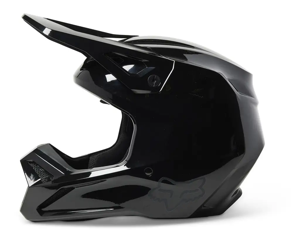 Casco Cross Fox Racing V1 SOLID Nero 2 Casco Cross Fox Racing V1 SOLID Nero - immagine 2