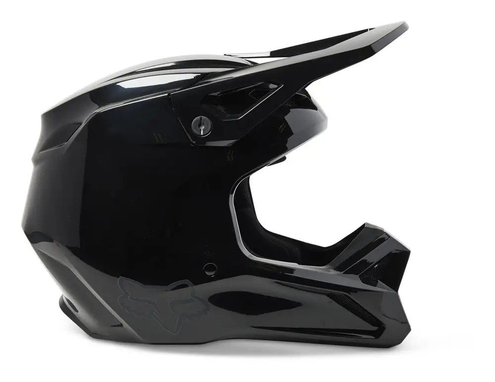 Casco Cross Fox Racing V1 SOLID Nero 3 Casco Cross Fox Racing V1 SOLID Nero - immagine 3