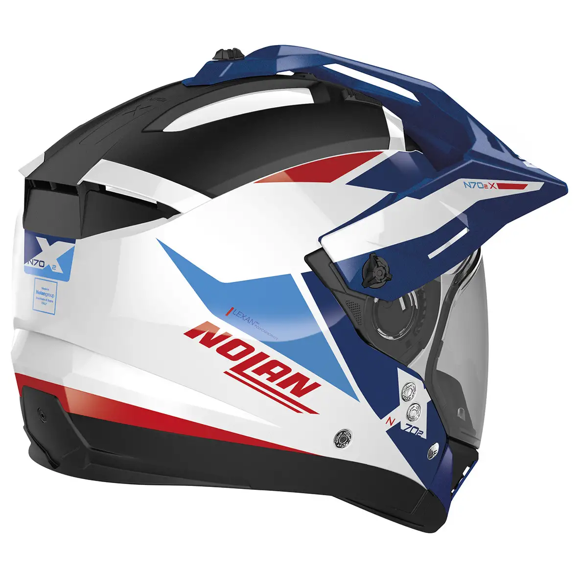 Casco Modulare Nolan N70-2x Stunner N-com Blu Bianco 2 Casco Modulare Nolan N70-2x Stunner N-com Blu Bianco - immagine 2