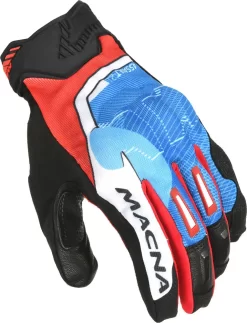 Guanti Moto Estivi Macna Assault 2.0 Rosso Bianco Blu