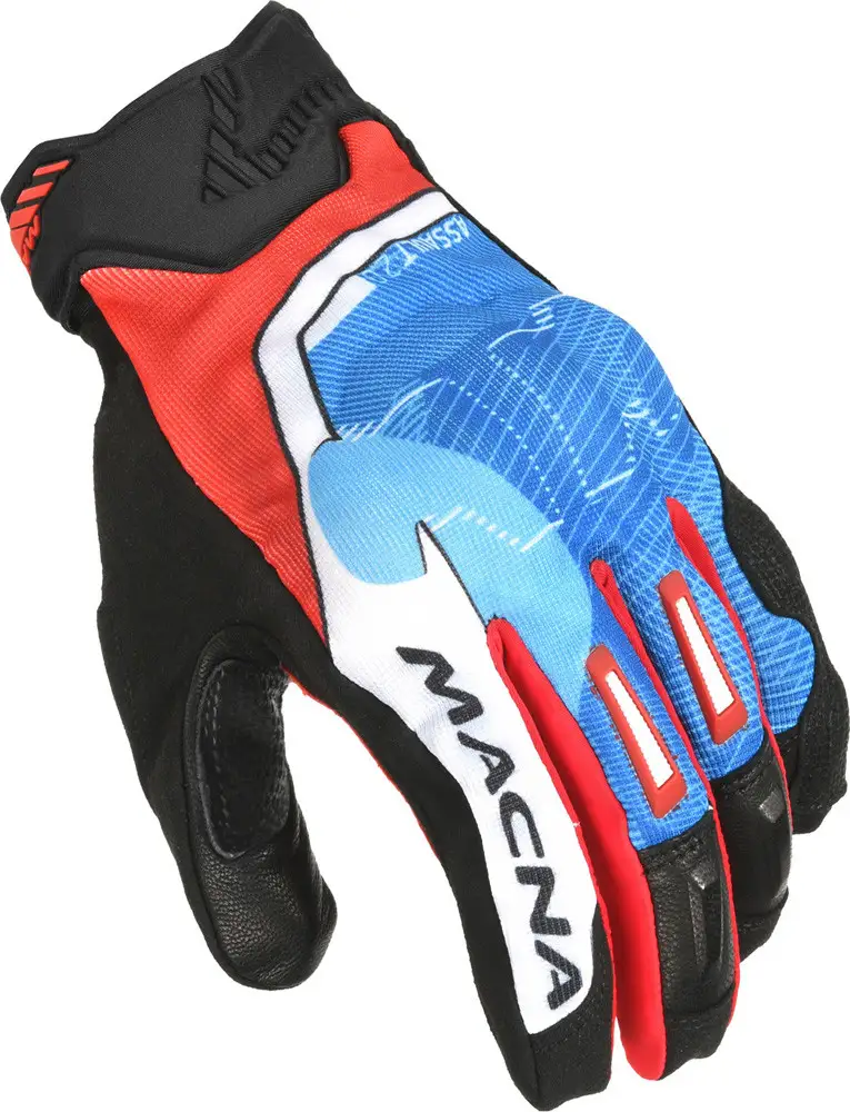 Guanti Moto Estivi Macna Assault 2.0 Rosso Bianco Blu 1 Guanti Moto Estivi Macna Assault 2.0 Rosso Bianco Blu