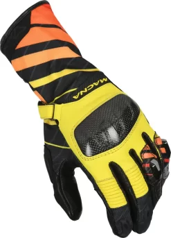 Guanti Moto Estivi Macna Krown Nero Giallo Arancio
