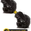 Kit Coppia Tank Nero Opaco - 2 Caschi Modulari Befast Con Doppia Omologazione P/J