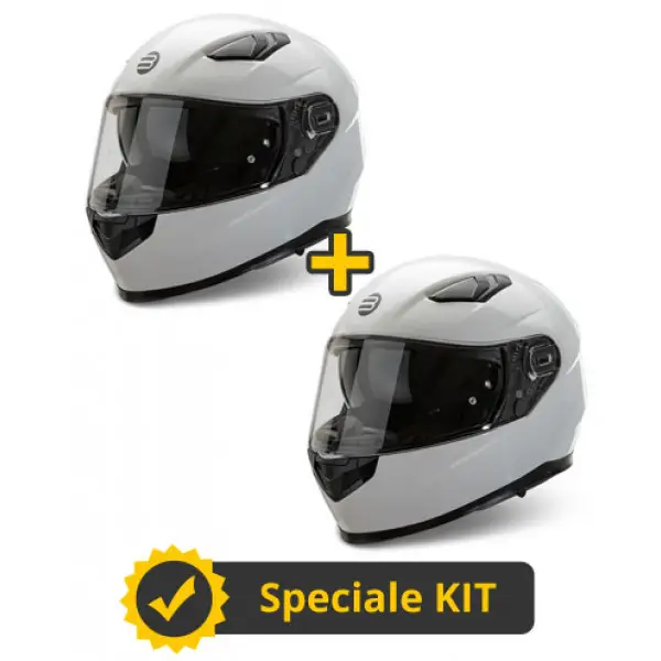 Kit Coppia Ventus III Bianco Lucido - 2 Caschi Integrali Befast 1 Kit Coppia Ventus III Bianco Lucido - 2 Caschi Integrali Befast
