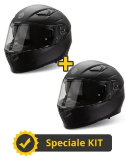 Kit Coppia Ventus Nero Opaco - 2 Caschi Integrali Befast