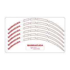 Kit Adesivi Ruote Universali Barracuda Per Moto Bianco