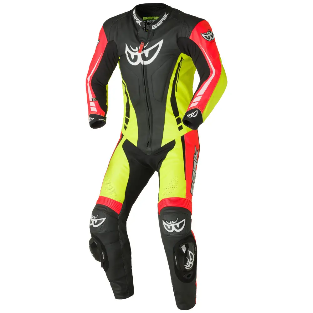 Tuta Moto Pelle Intera Berik LS1-171334 Nero Giallo Rosso 1 Tuta Moto Pelle Intera Berik LS1-171334 Nero Giallo Rosso