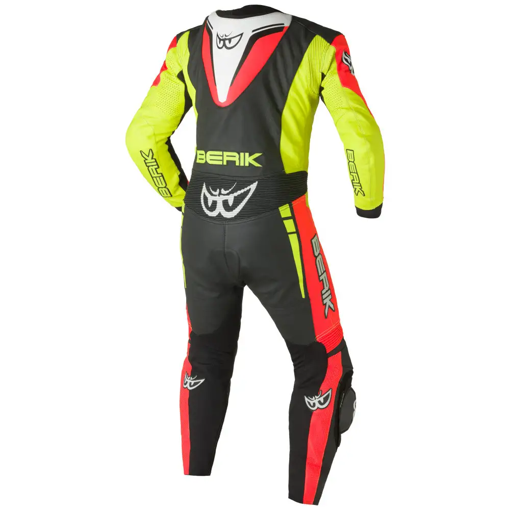 Tuta Moto Pelle Intera Berik LS1-171334 Nero Giallo Rosso 2 Tuta Moto Pelle Intera Berik LS1-171334 Nero Giallo Rosso - immagine 2