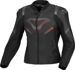 Giacca Moto Donna Pelle Macna Pointer Nero Rosso