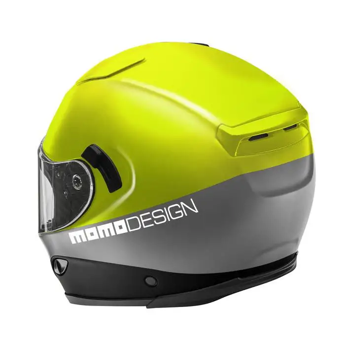 Casco Integrale Momo Design HORNET In Fibra Giallo Fluo 3 Casco Integrale Momo Design HORNET In Fibra Giallo Fluo - immagine 3