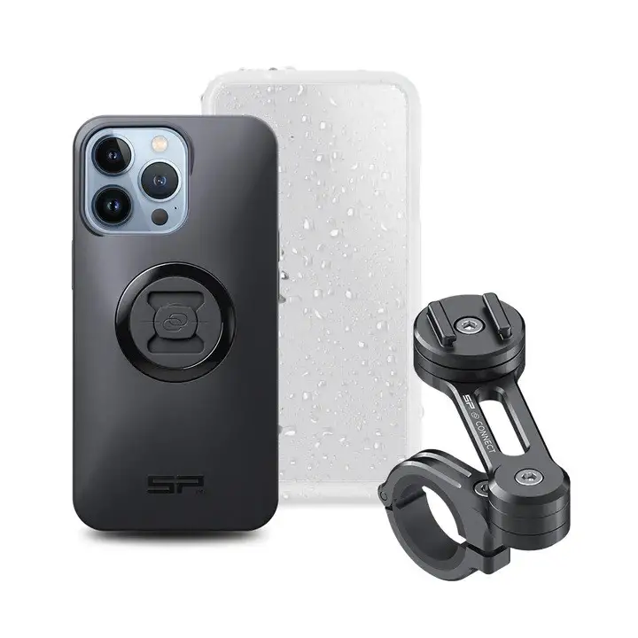 Kit Supporto Porta Smartphone IPHONE 12 PRO-12 Da Manubrio + Cover E Protezione Impermabile SP Connect SP MOTO BUNDLE 1 Kit Supporto Porta Smartphone IPHONE 12 PRO-12 Da Manubrio + Cover E Protezione Impermabile SP Connect SP MOTO BUNDLE