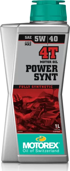 Olio Motore Lubrificante Motorex POWER SYNT 4T 5W-40 JASO MA2 Per Motori 4T 1 Litro