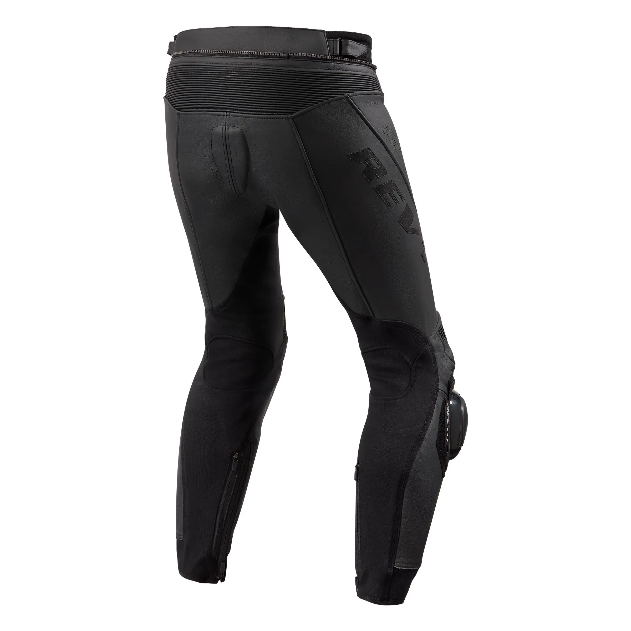 Pantaloni Moto Pelle Rev'it Apex Nero Accorciati - immagine 2
