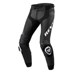 Pantaloni Moto Pelle Rev'it Apex Nero Bianco