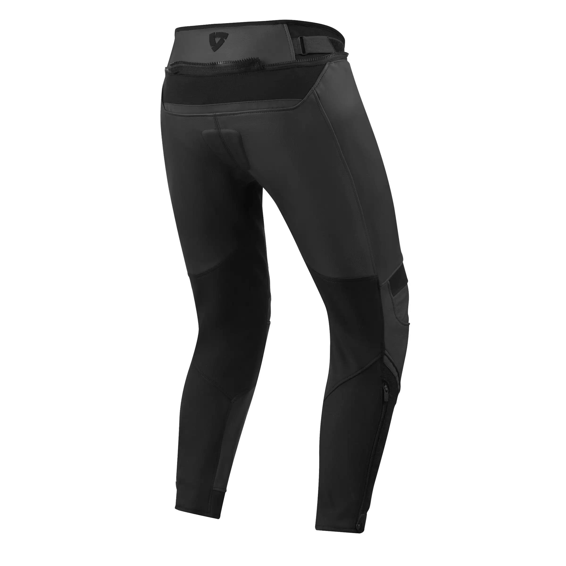 Pantaloni Moto Pelle Rev'it Ignition 4 H2O Nero Accorciato - immagine 2