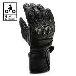 Guanti Moto Pelle Racing Befast PROTECTOR CE Certificati Nero