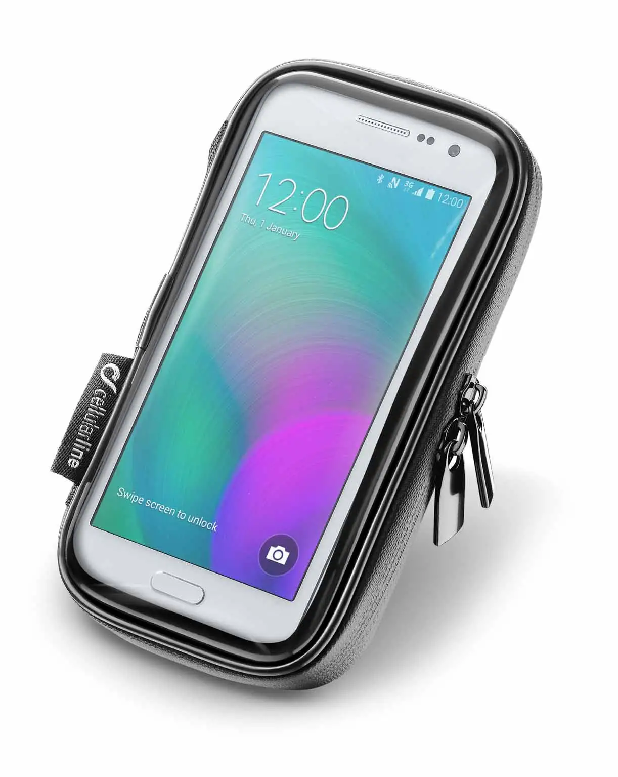 Porta Smartphone Universale Cellular Line Unicase 4,5 Pollici Impermeabile Da Moto E Bici