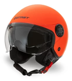 Kit Coppia Rapid II Arancio Fluo Opaco - 2 Caschi Jet Befast Doppia Visiera -Accessori Moto rapid matt orange fluo diagonale sx 1